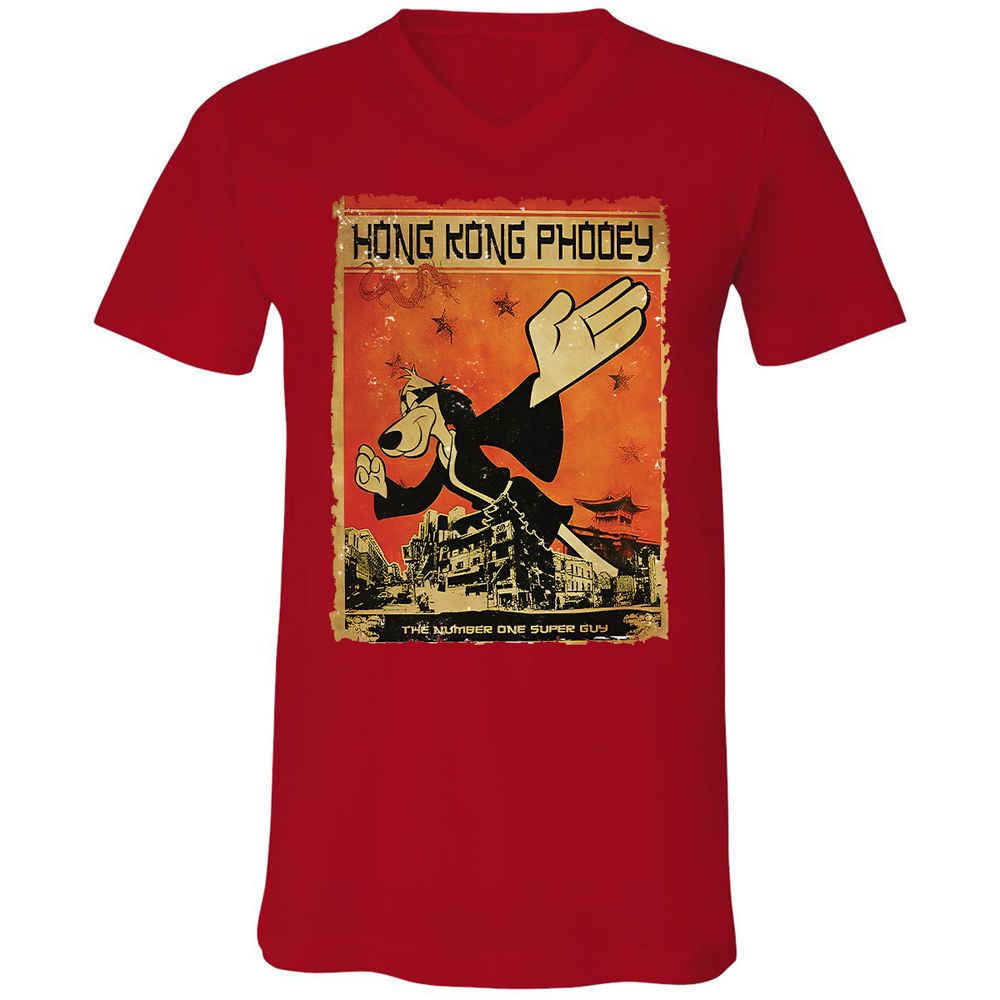 Unisex V-Neck T-Shirt - M73W8QTQ - Red - 3
