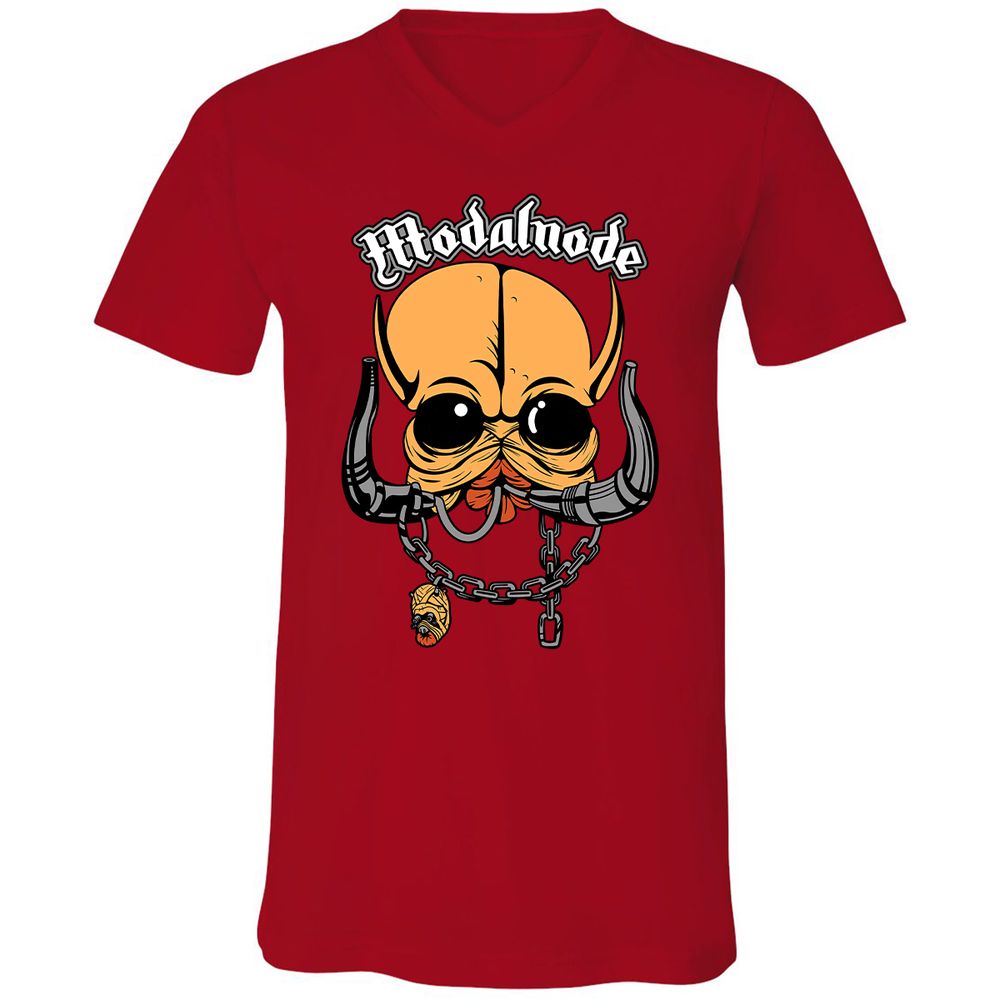 Unisex V-Neck T-Shirt - 57VV3UR9 - Red - 3