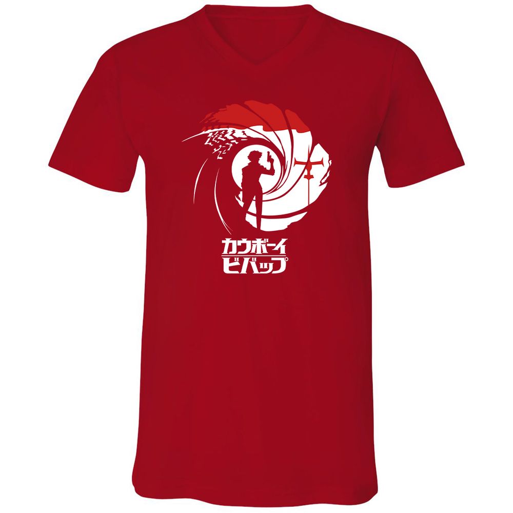 Unisex V-Neck T-Shirt - WJ7MDR21 - Red - 3