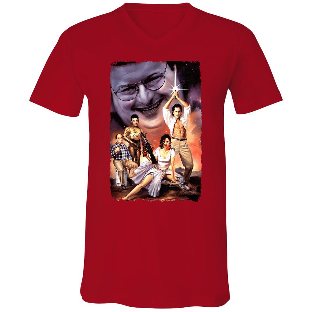 Unisex V-Neck T-Shirt - CMDWEZ4A - Red - 3