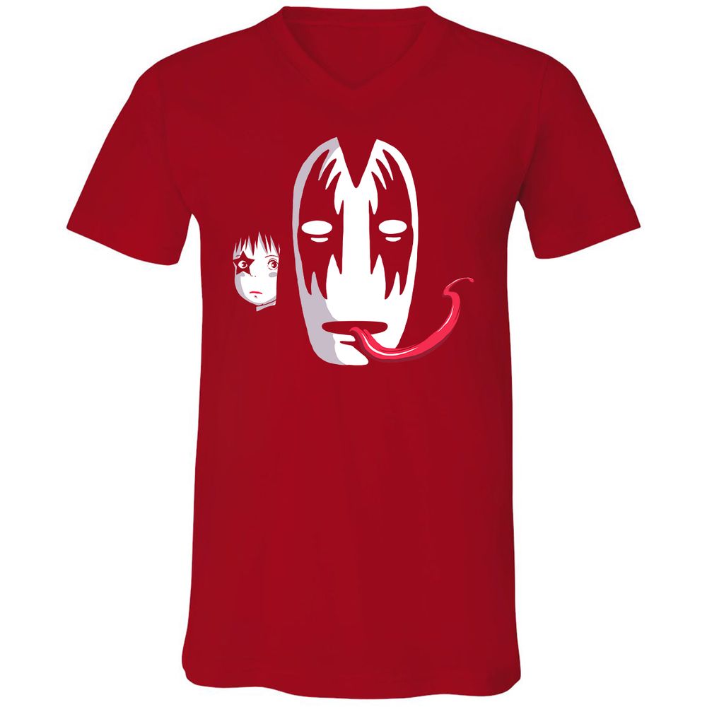 Unisex V-Neck T-Shirt - MSY57BFP - Red - 3