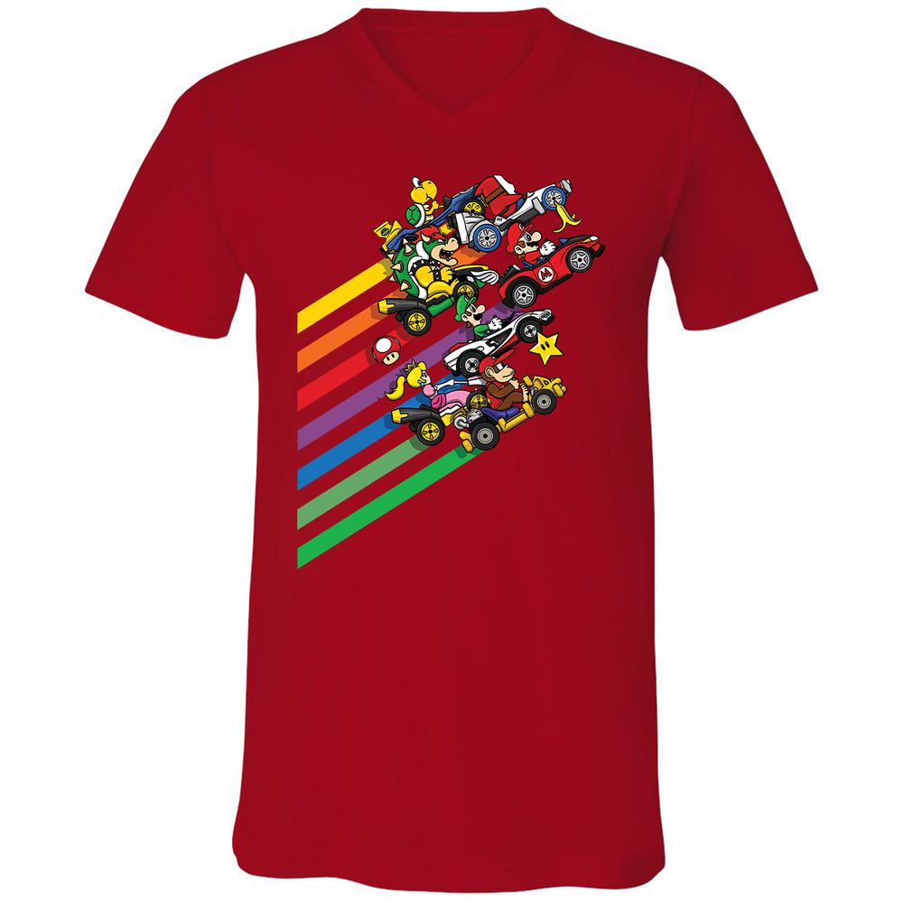 Unisex V-Neck T-Shirt - FB6G6S4G - Red - 3