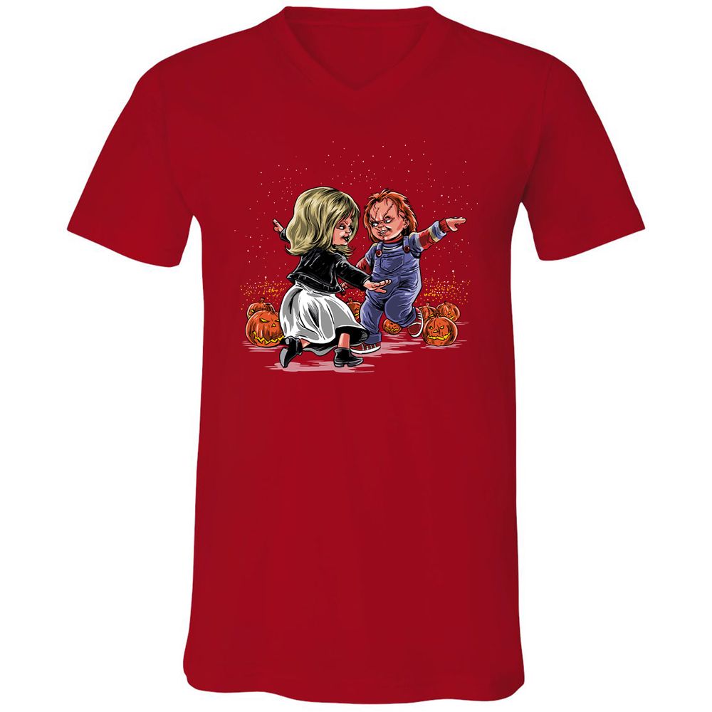 Unisex V-Neck T-Shirt - FCNMF7SY - Red - 3