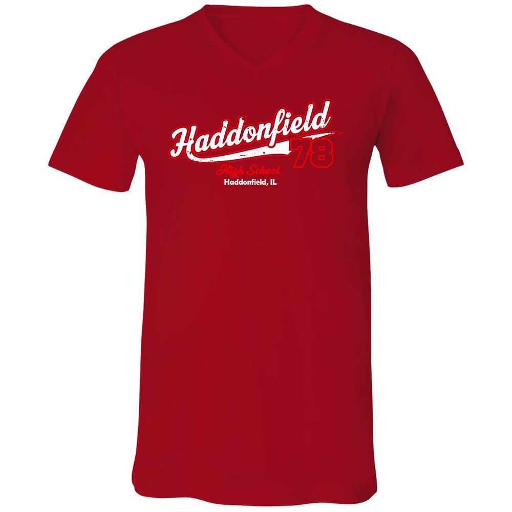 Unisex V-Neck T-Shirt - WZH3D2TD - Red - 3