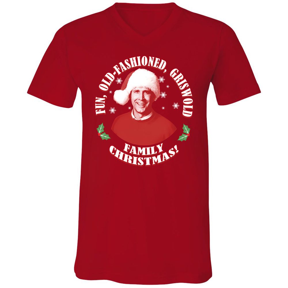 Unisex V-Neck T-Shirt - N6367TQD - Red - 3