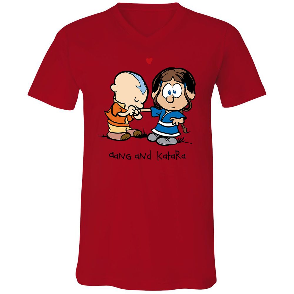 Unisex V-Neck T-Shirt - 3PAZE596 - Red - 3