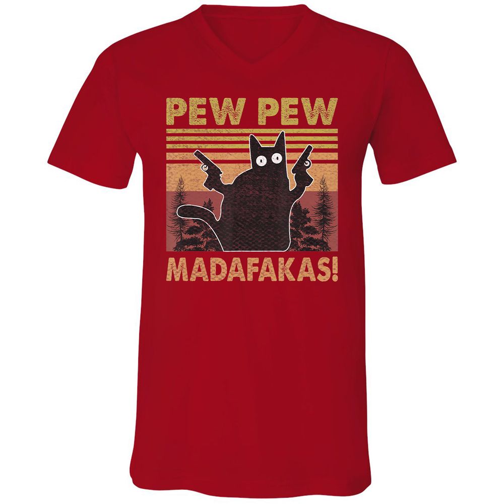 Unisex V-Neck T-Shirt - DM5L7SKW - Red - 3