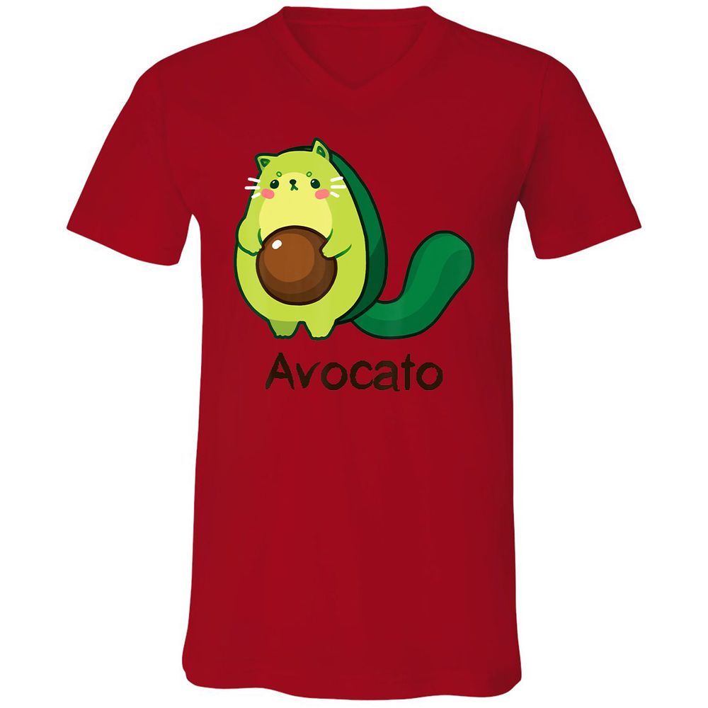 Unisex V-Neck T-Shirt - LG9Z4RWW - Red - 3