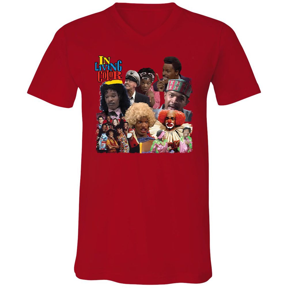 Unisex V-Neck T-Shirt - EUEP11XE - Red - 3
