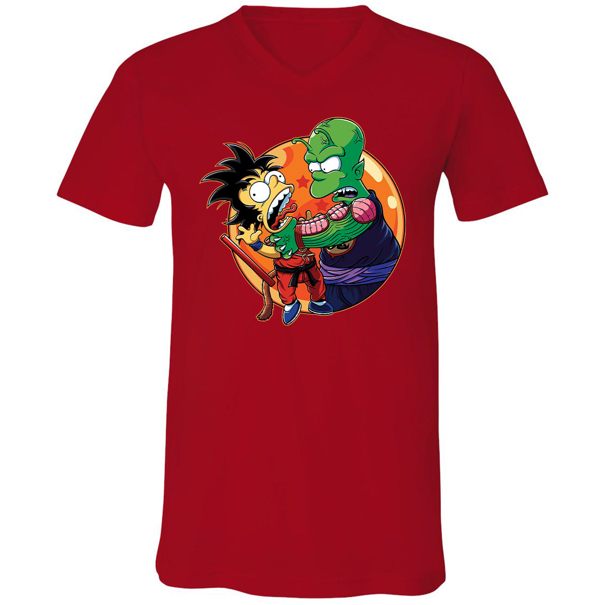 Unisex V-Neck T-Shirt - XSDDKHK3 - Red - 3
