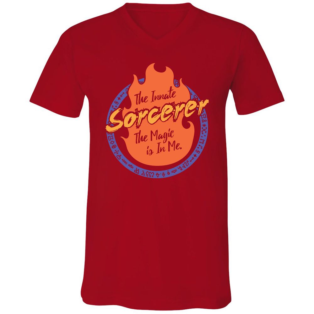 Unisex V-Neck T-Shirt - SZA8LFXD - Red - 3