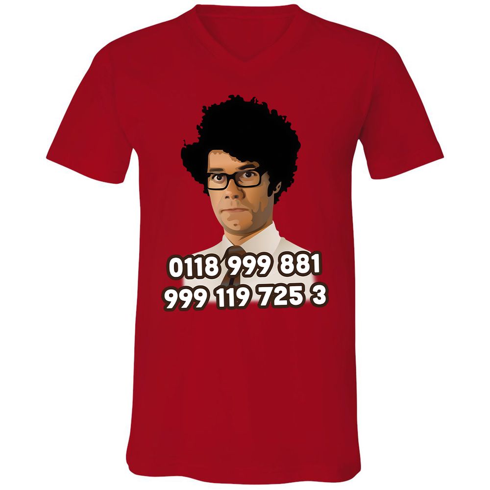 Unisex V-Neck T-Shirt - H9VCM36G - Red - 3