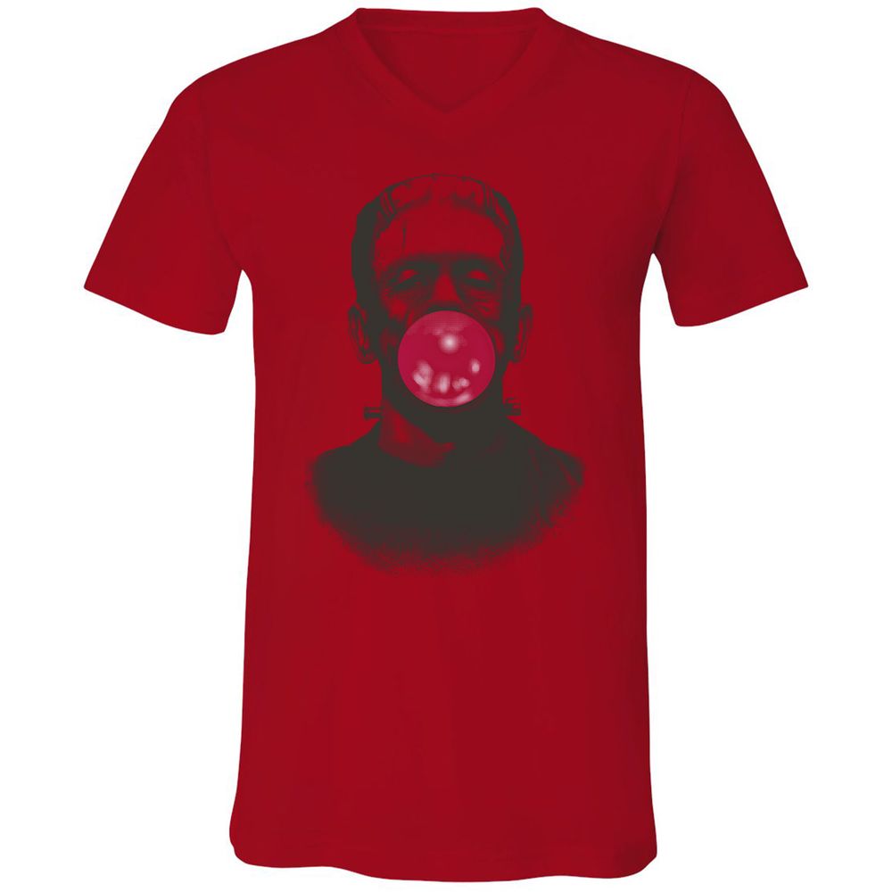 Unisex V-Neck T-Shirt - ZWQTD2RA - Red - 3