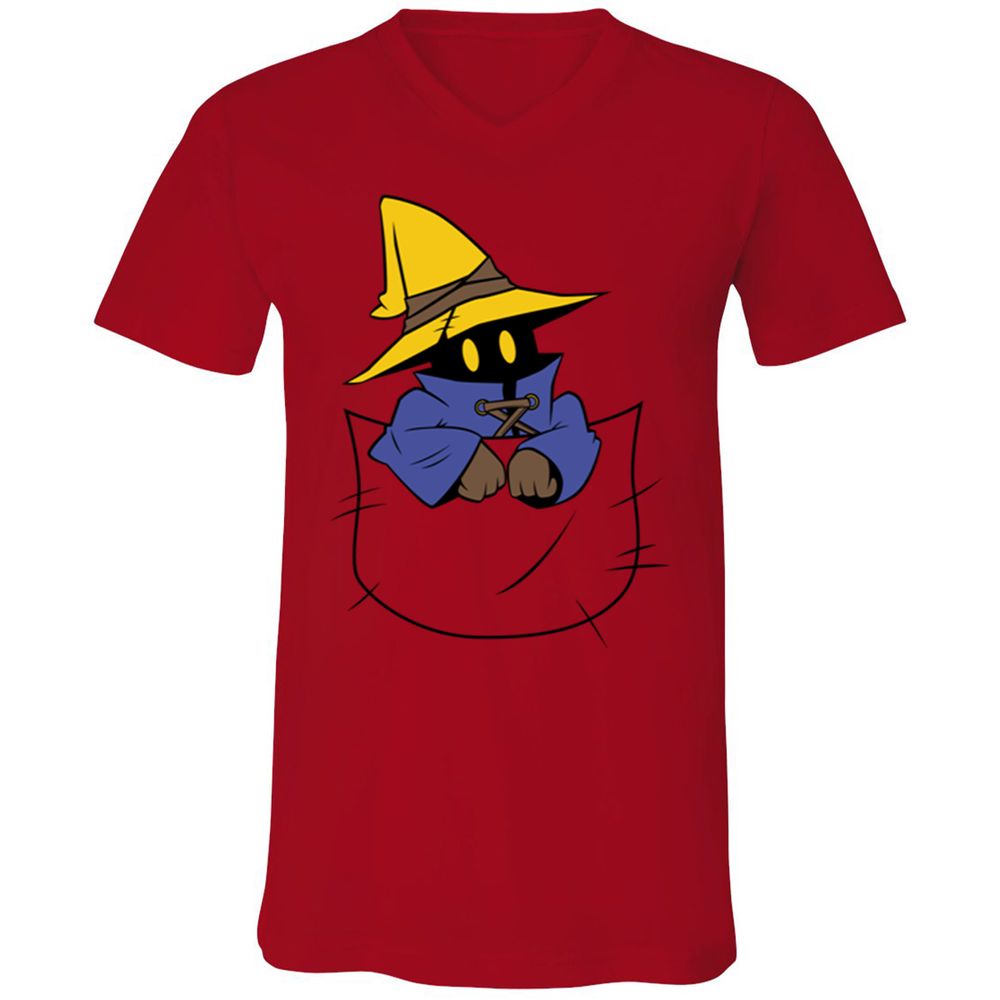 Unisex V-Neck T-Shirt - 6GYFU8KY - Red - 3