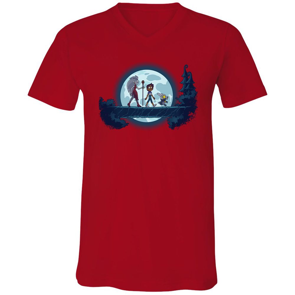 Unisex V-Neck T-Shirt - 18J8VYS6 - Red - 3