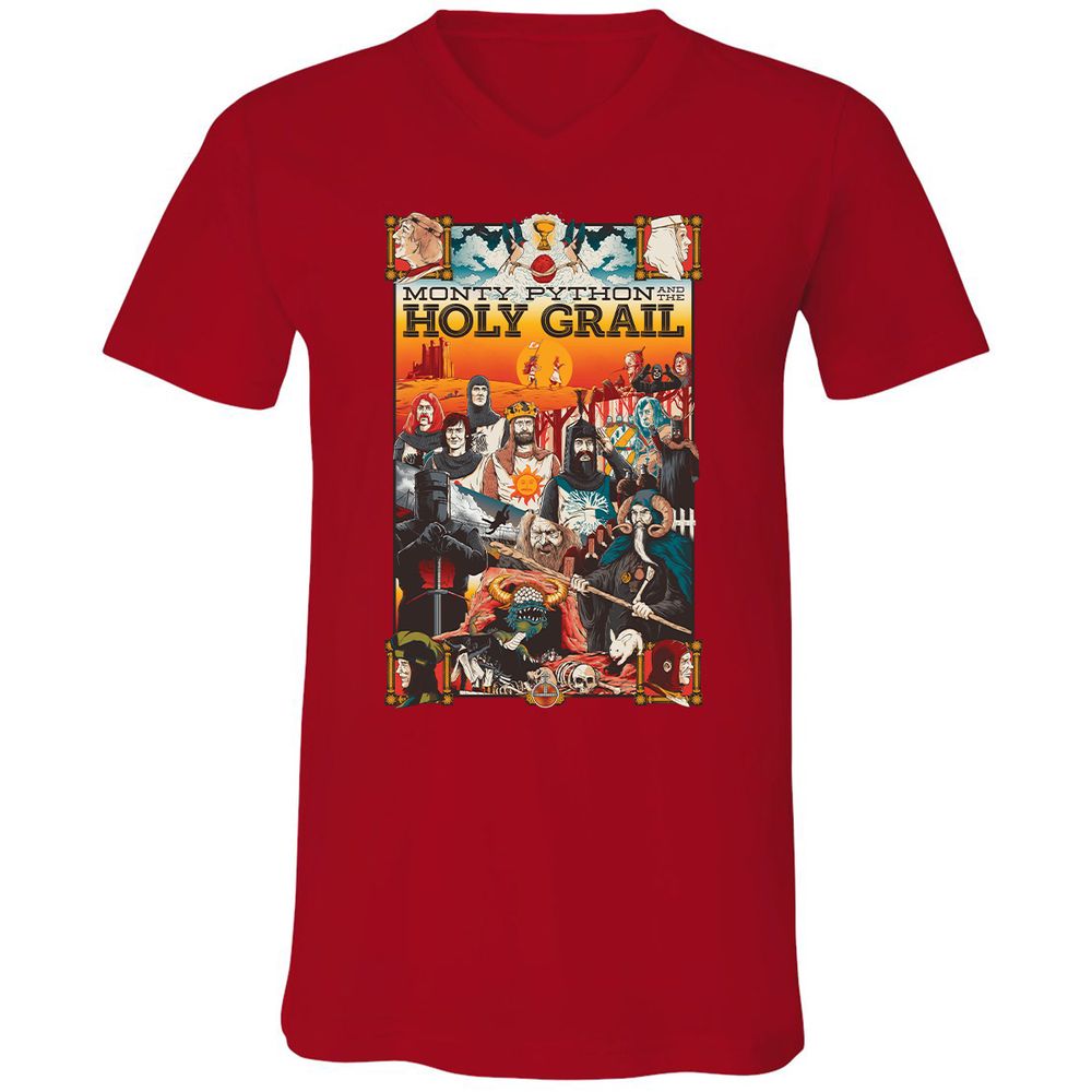 Unisex V-Neck T-Shirt - T2ZG7227 - Red - 3