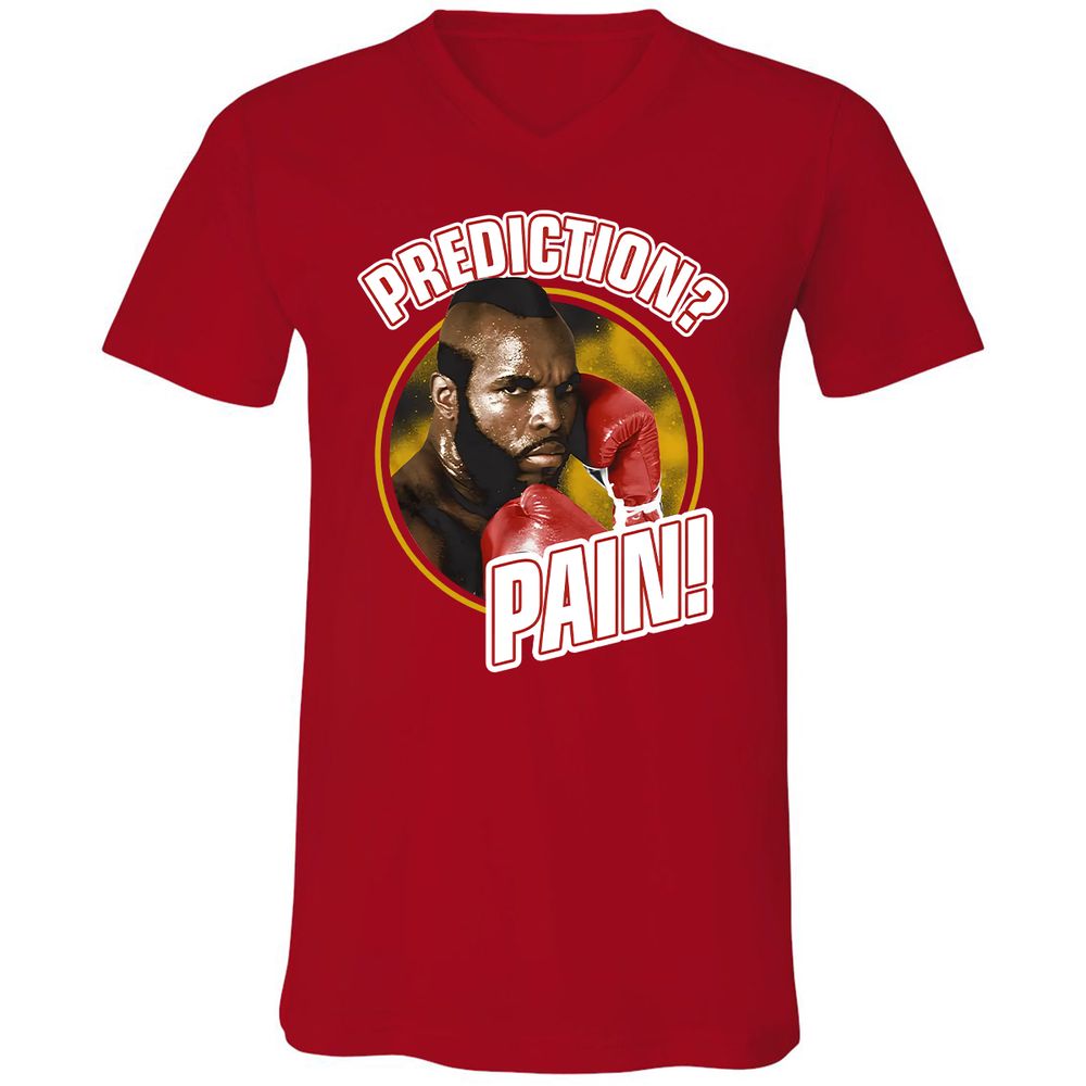 Unisex V-Neck T-Shirt - CCSXLU9P - Red - 3
