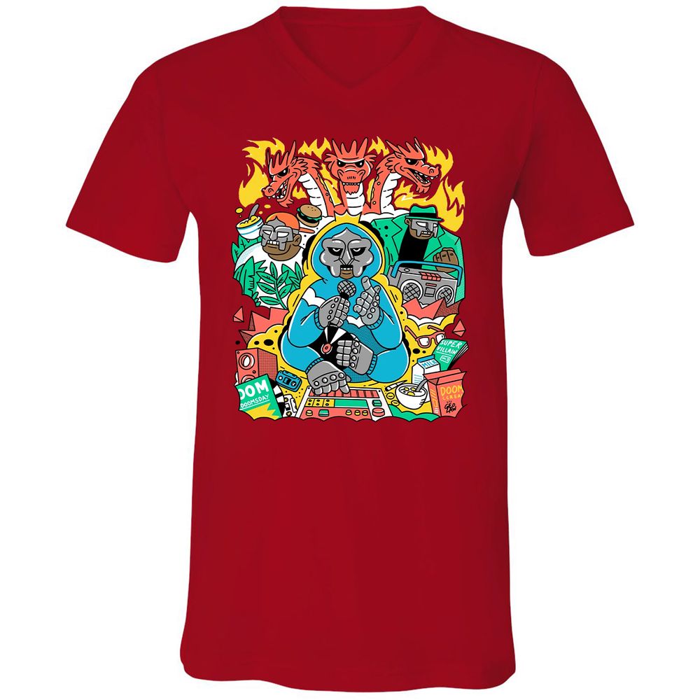 Unisex V-Neck T-Shirt - TT84195T - Red - 3