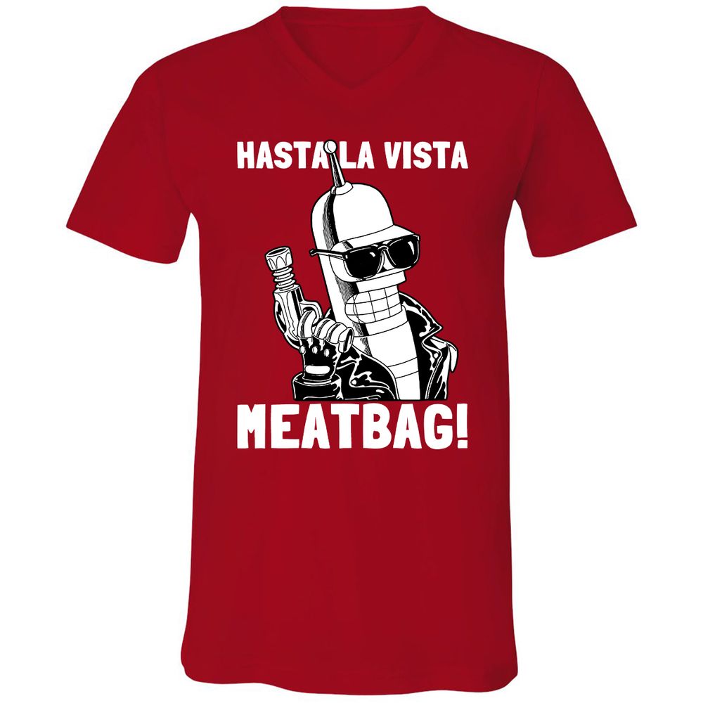 Unisex V-Neck T-Shirt - EZ16AKHX - Red - 3