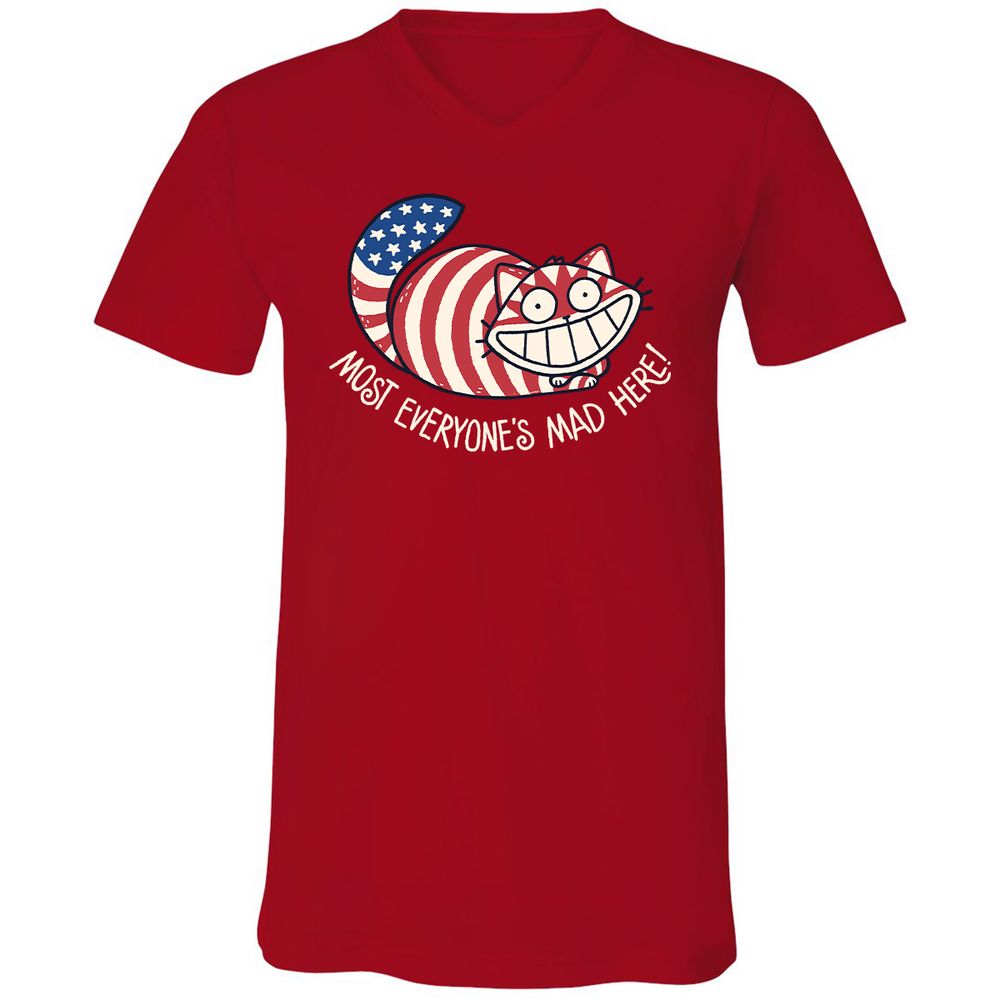 Unisex V-Neck T-Shirt - CPRE4MLA - Red - 3
