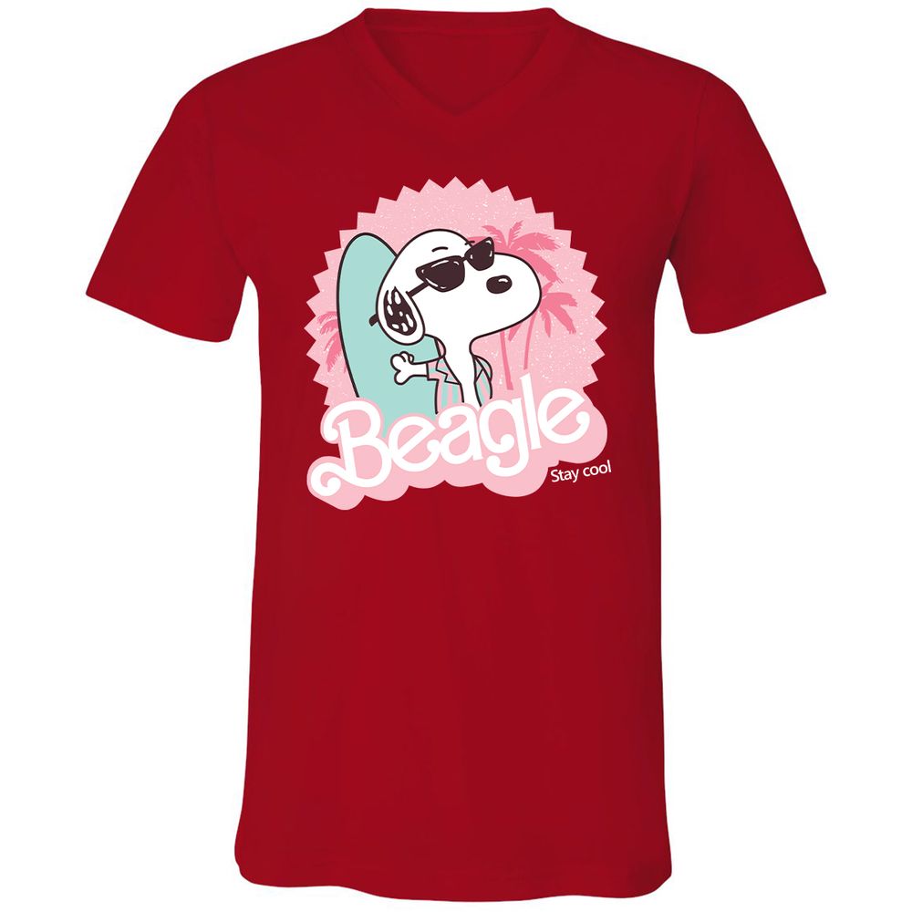 Unisex V-Neck T-Shirt - MP4NN8EC - Red - 3
