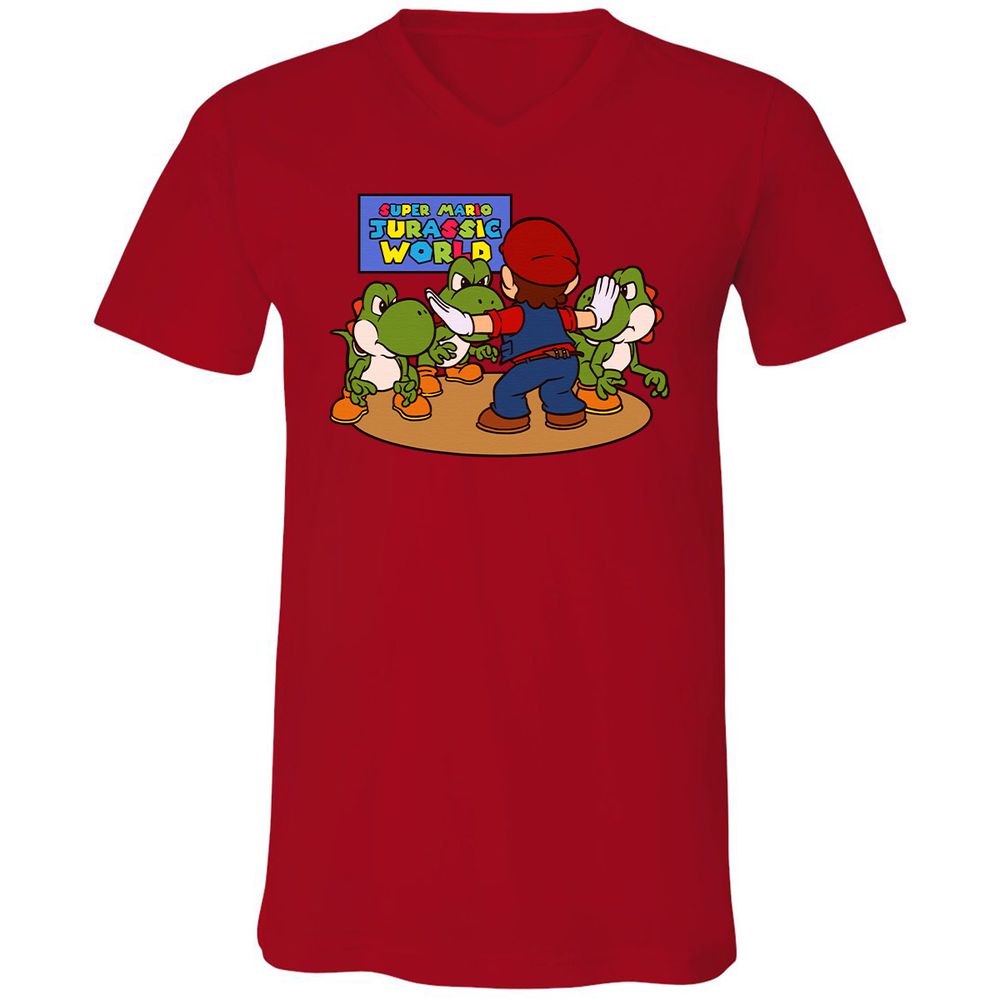 Unisex V-Neck T-Shirt - MDTF9BYS - Red - 3