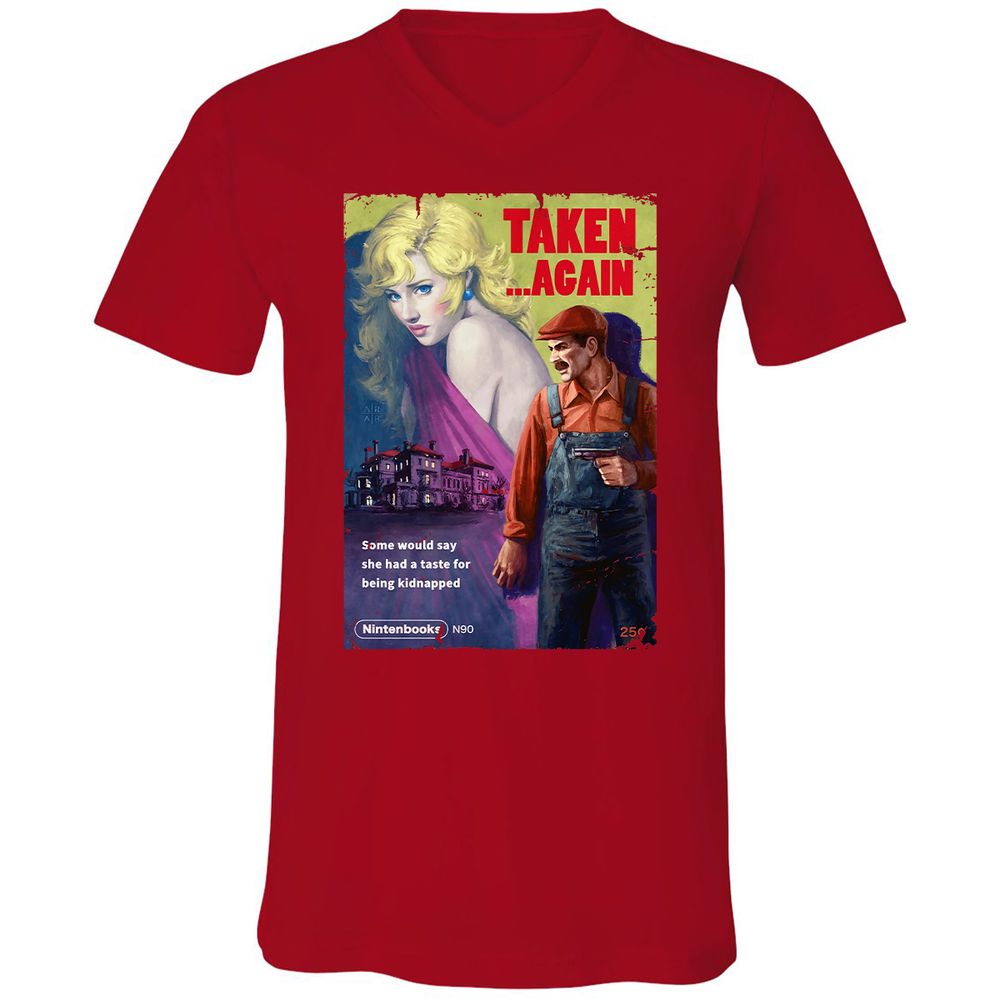 Unisex V-Neck T-Shirt - 476S3AUC - Red - 3