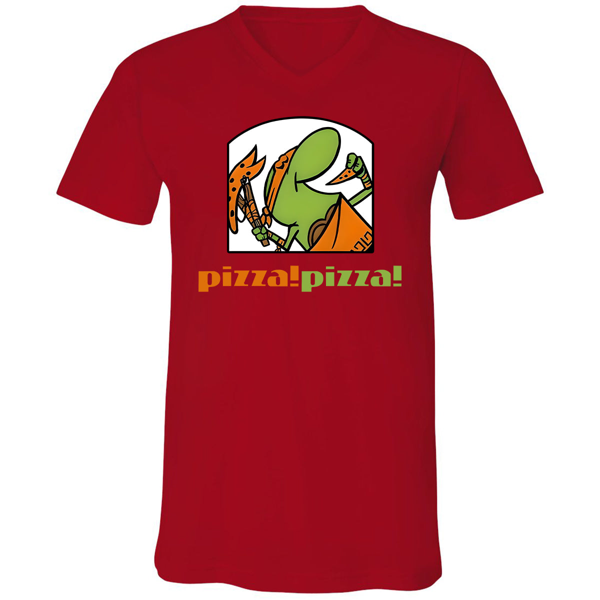 Unisex V-Neck T-Shirt - 4CGK8SSF - Red - 3