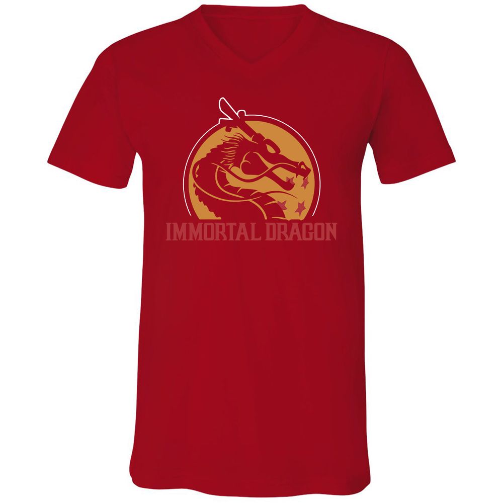 Unisex V-Neck T-Shirt - 958MAFT5 - Red - 3