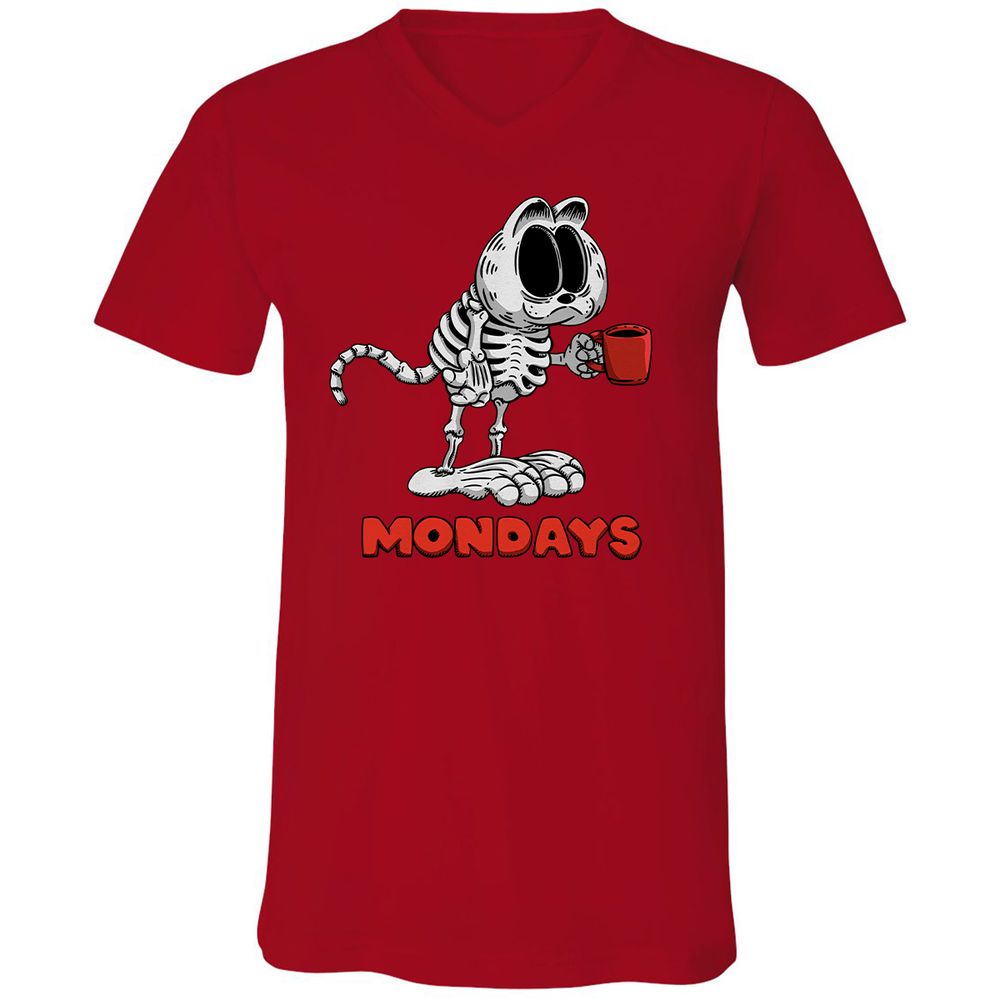 Unisex V-Neck T-Shirt - VSCKE4EM - Red - 3
