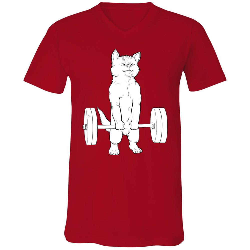 Unisex V-Neck T-Shirt - WE91CHCZ - Red - 3