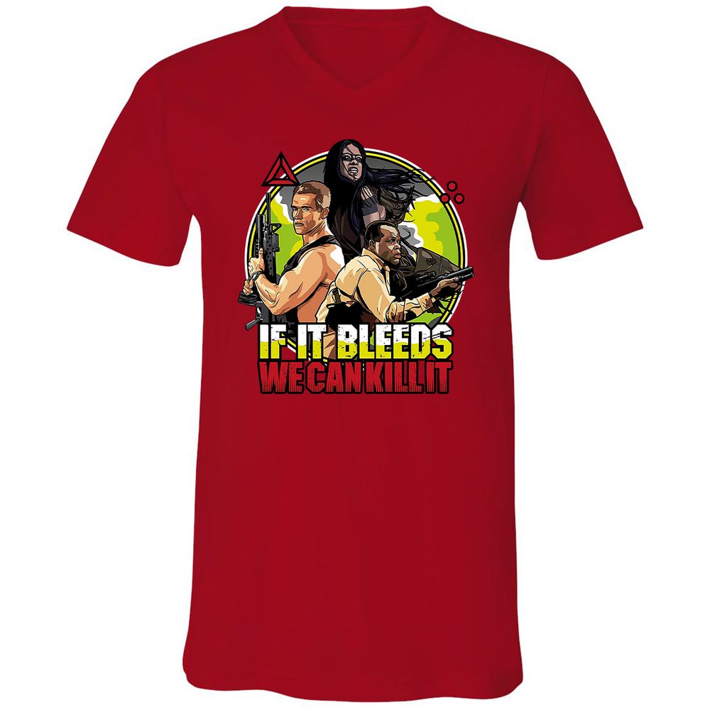 Unisex V-Neck T-Shirt - UPDDK8ZA - Red - 3
