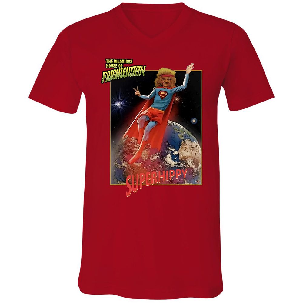 Unisex V-Neck T-Shirt - 921HPCJC - Red - 3