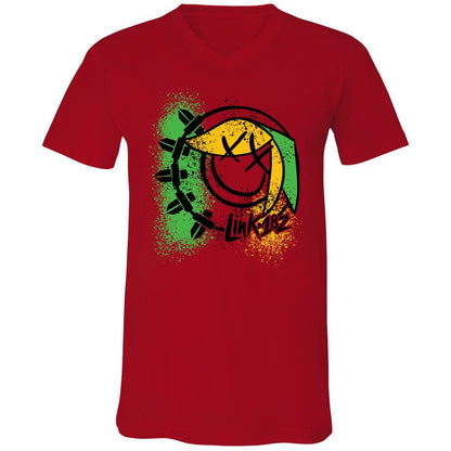 Unisex V-Neck T-Shirt - MLJNNR36 - Red - 3