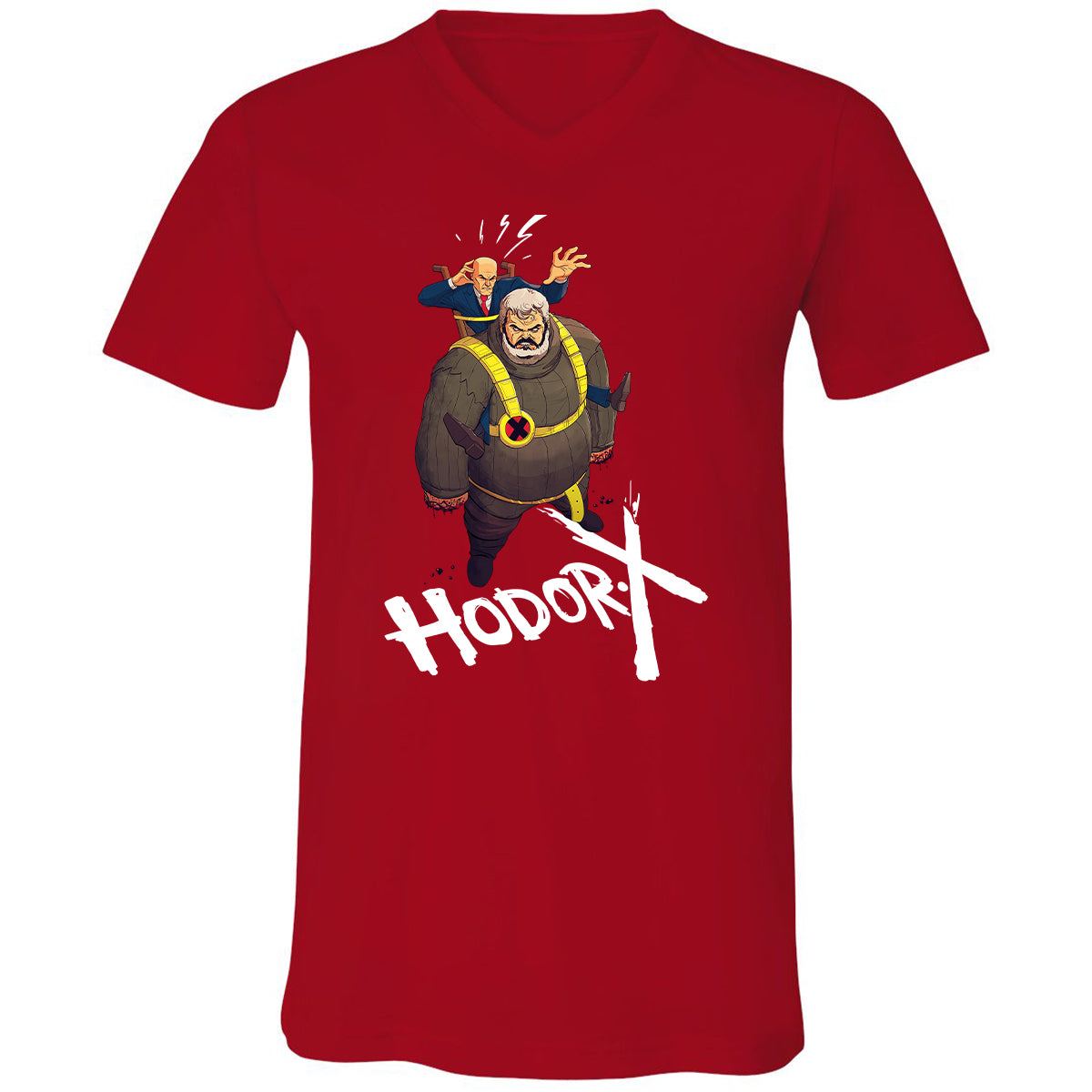 Unisex V-Neck T-Shirt - PQQHWXBV - Red - 3