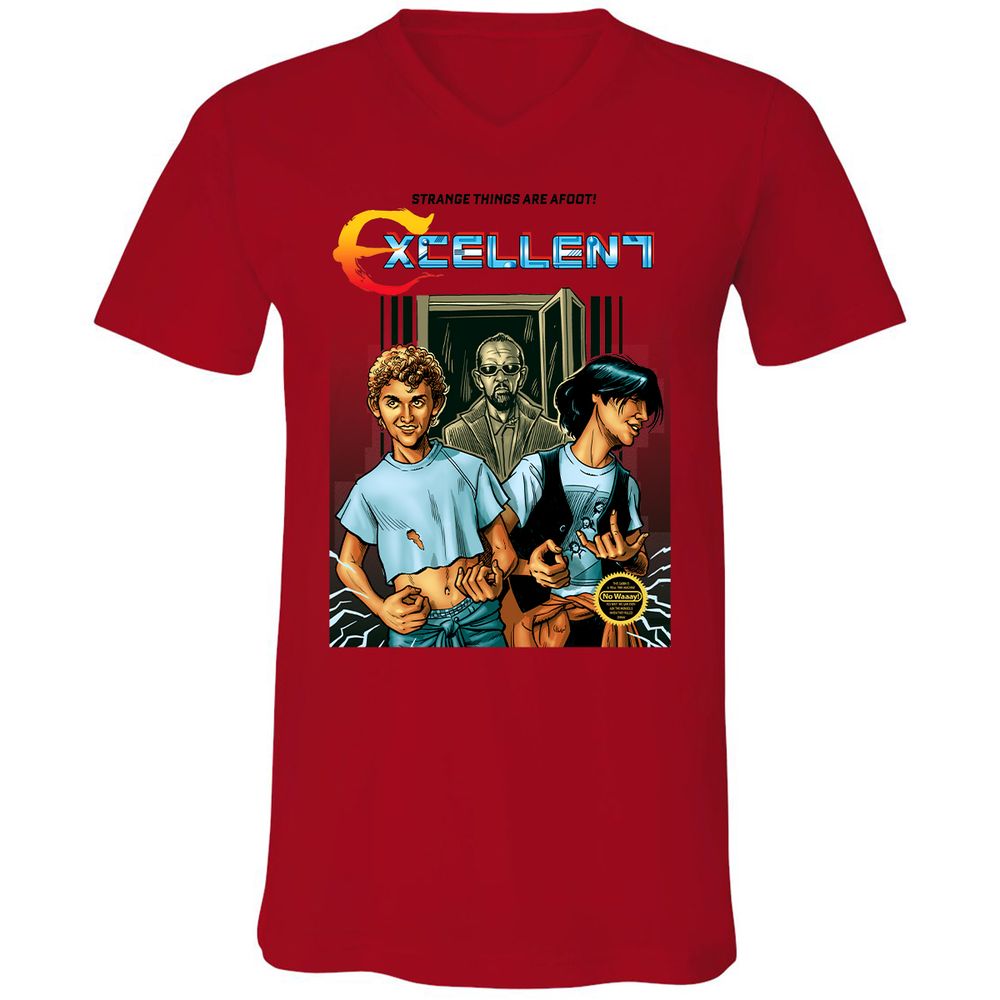Unisex V-Neck T-Shirt - CN2T6CY1 - Red - 3