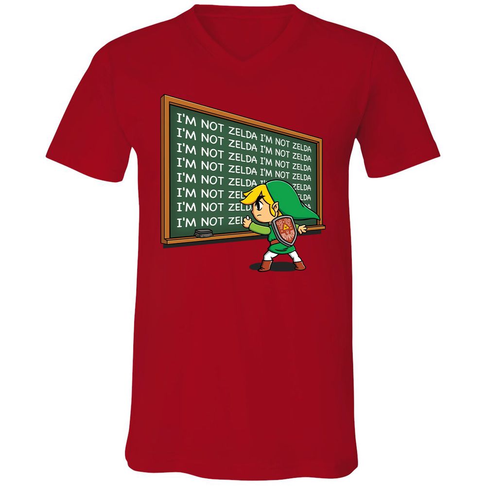 Unisex V-Neck T-Shirt - WUZE867H - Red - 3