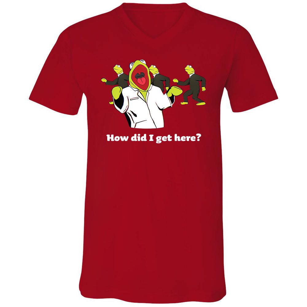 Unisex V-Neck T-Shirt - 169PMXVA - Red - 3