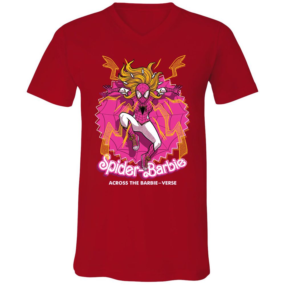 Unisex V-Neck T-Shirt - AJGCBYP3 - Red - 3