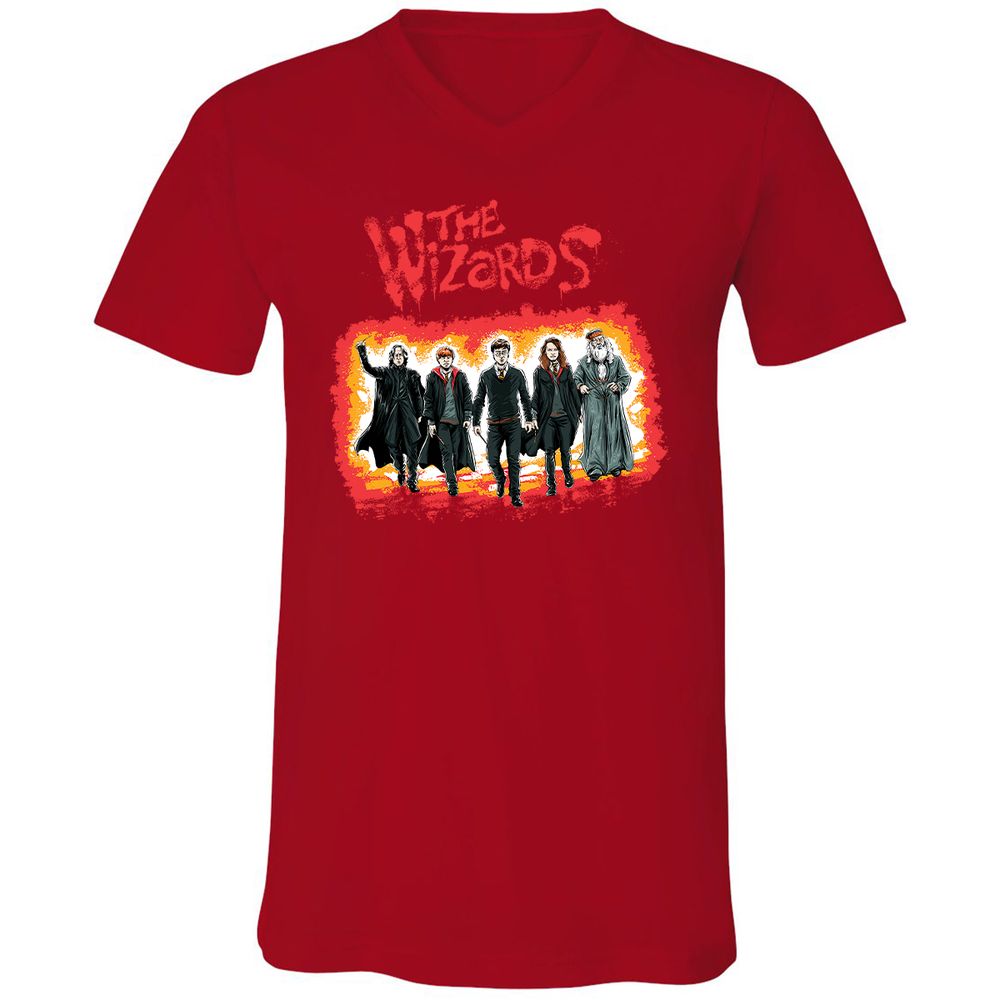 Unisex V-Neck T-Shirt - UUWE1FSK - Red - 3