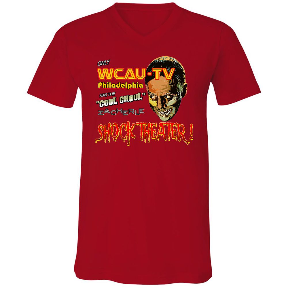 Unisex V-Neck T-Shirt - 4MDENZKD - Red - 3