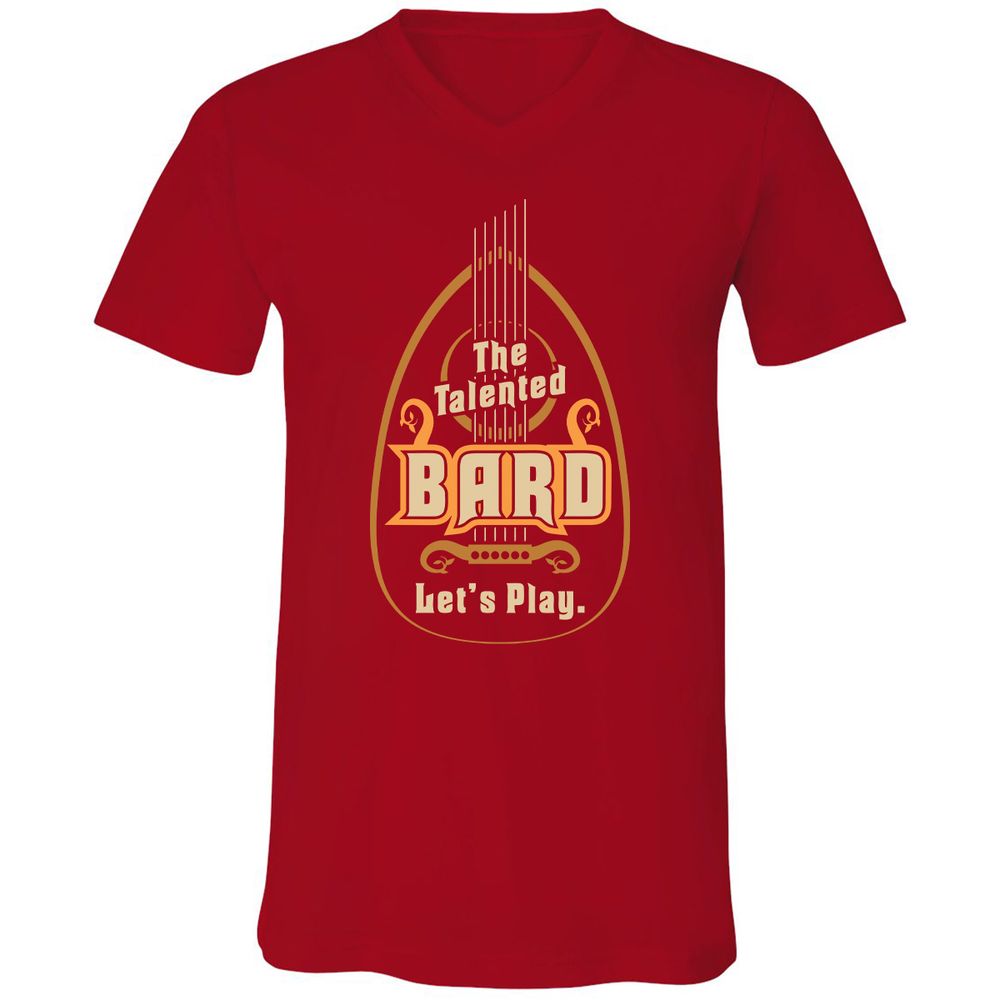 Unisex V-Neck T-Shirt - LAARYGLY - Red - 3