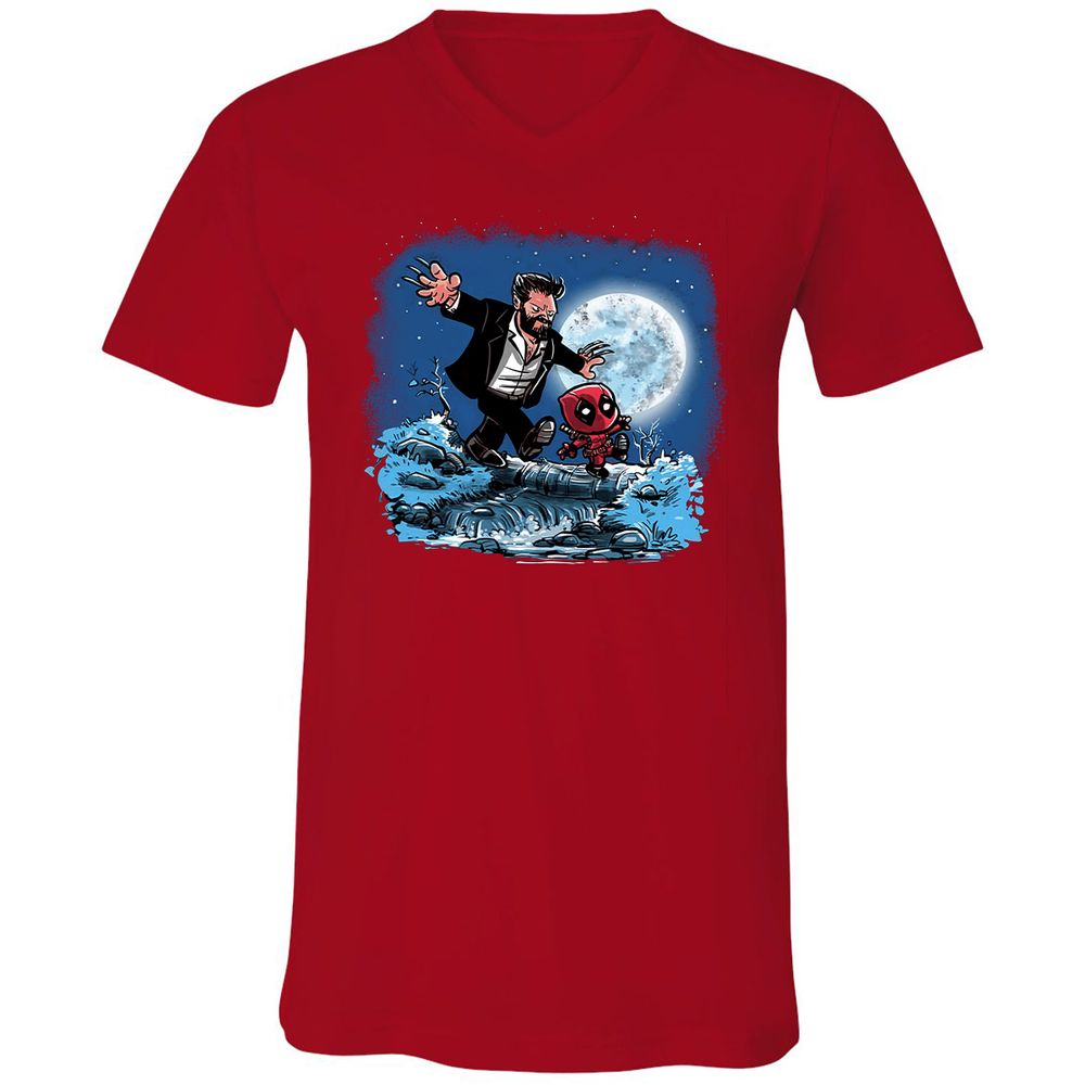 Unisex V-Neck T-Shirt - 8G73ENVH - Red - 3