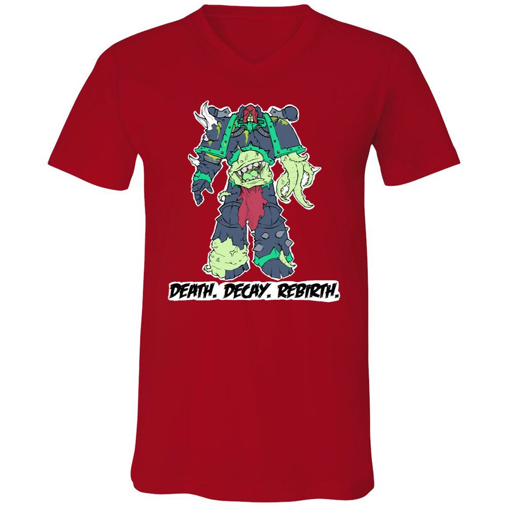 Unisex V-Neck T-Shirt - USC86S7Q - Red - 3