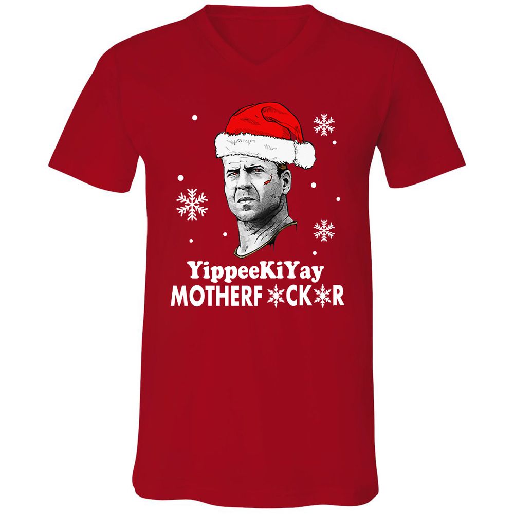 Unisex V-Neck T-Shirt - KFR82TCD - Red - 3