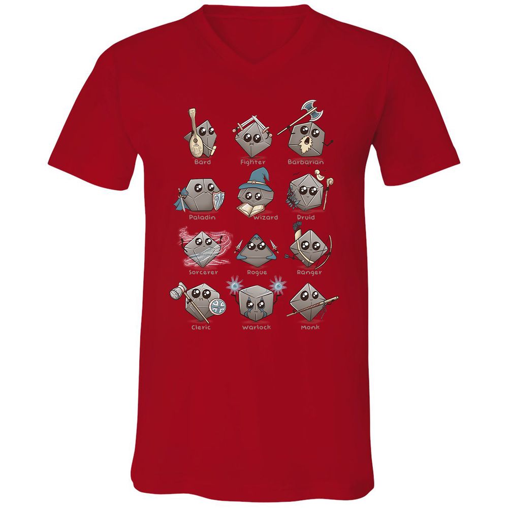 Unisex V-Neck T-Shirt - G47TRSMS - Red - 3