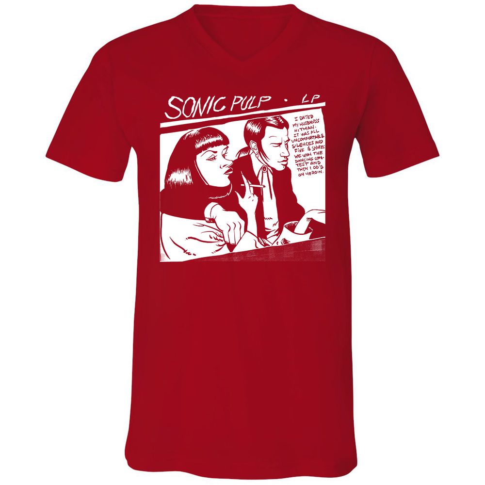 Unisex V-Neck T-Shirt - VZ8TQNLR - Red - 3