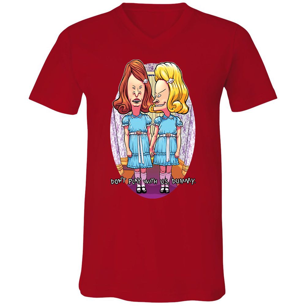 Unisex V-Neck T-Shirt - NZDT194K - Red - 3