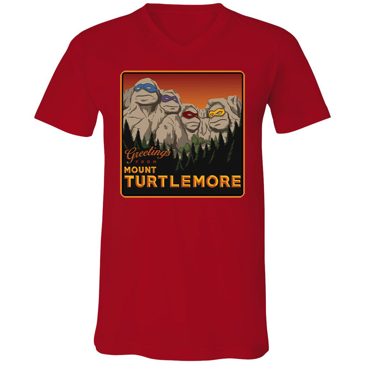 Unisex V-Neck T-Shirt - DLN6QMSL - Red - 3