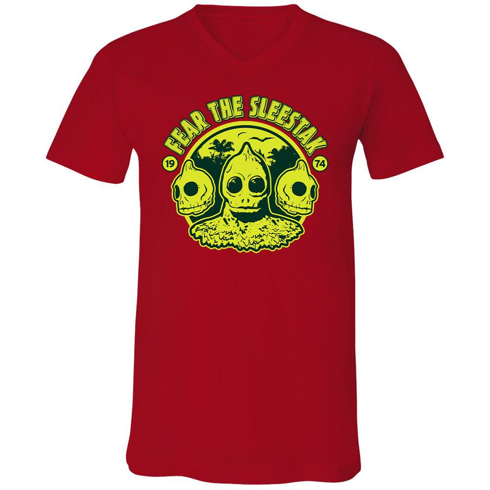 Unisex V-Neck T-Shirt - 43UXFTER - Red - 3